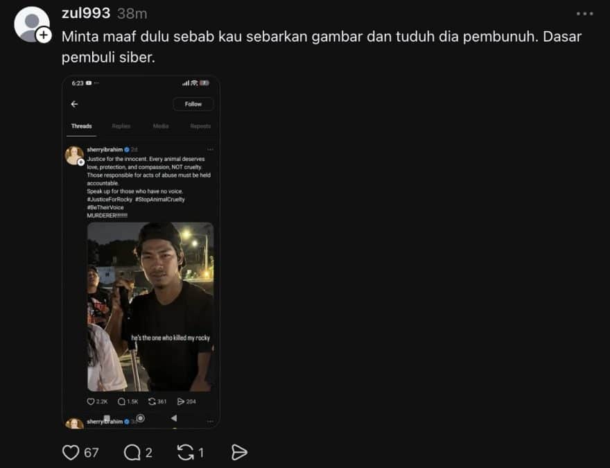 Image from: Teruk Dikecam Isu Rocky, Sherry Ibrahim Padam Hantaran Selepas Terima Penjelasan
