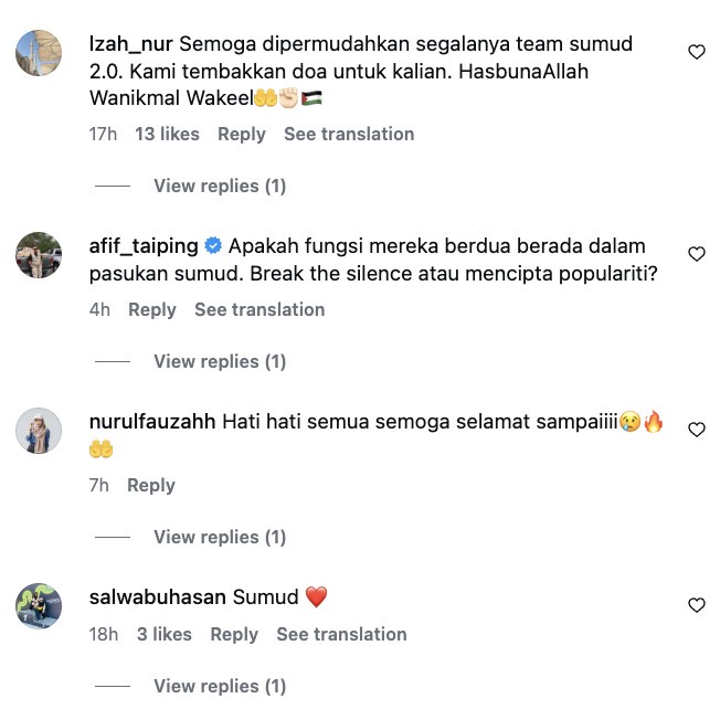 Image from: Heliza & Hazwani Helmi anggap misi GSF 2.0 jiwa perjuangan -“Kami berlayar bawa doa kalian”