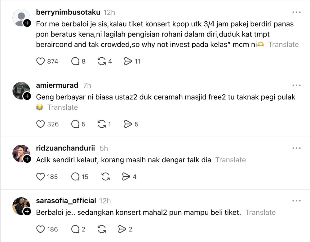 Image from: Harga tiket majlis ilmu Neelofa cecah RM1K, netizen tampil pertahan – “Berbaloi, ini dah kira murah”