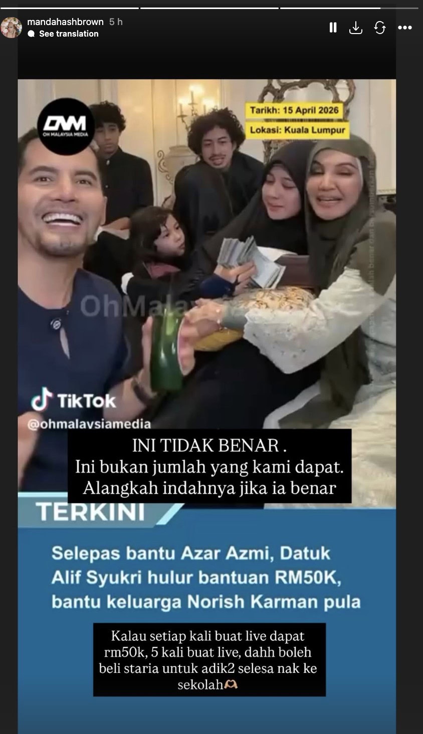Image from: “Kan Manda dah kata, ramai dah nak tuntut hutang pagi ni” -Anak Norish Karman
