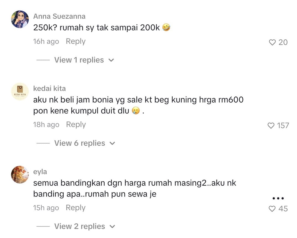 Image from: Netizen terkejut tengok harga, jam tangan Noor Nabila cecah RM250K – “Boleh beli sebiji rumah”