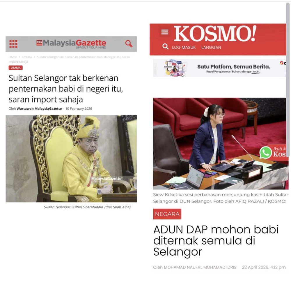 Image from: Apa sampai nak menderhaka titah Sultan Selangor? Nak makan, importlah khinzir – Akmal Saleh