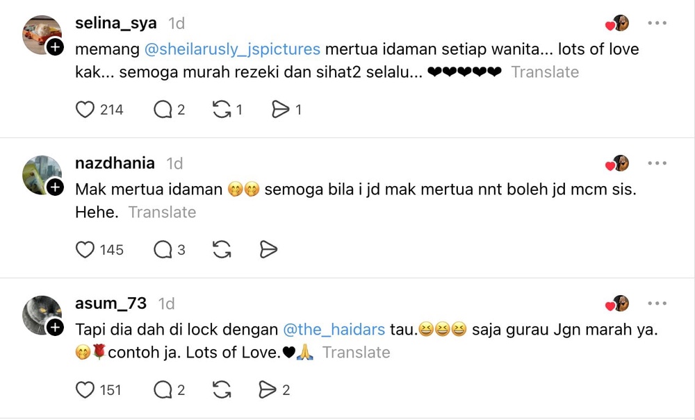 Image from: Sheila Rusly luah hasrat mahu jadikan Fazura menantu – “Kalau ada anak lelaki lagi…”