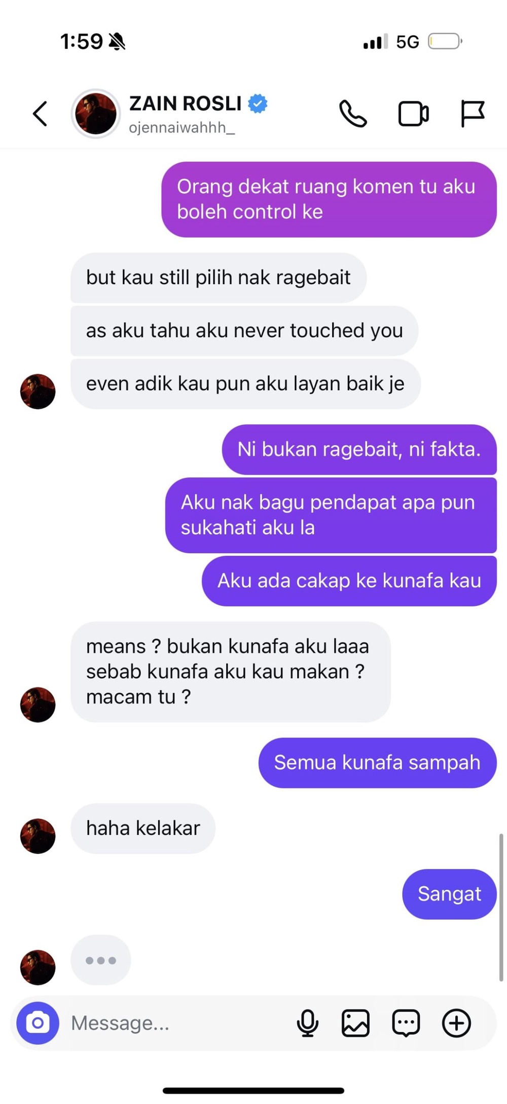 Image from: Kunafa makanan sampah? Ojen dakwa biadab, Johan Ghazali kekal pendirian takkan promosi makanan tak sihat!