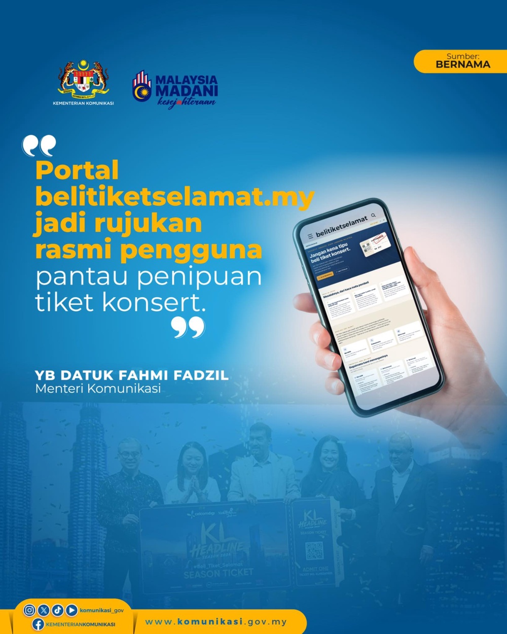 Image from: BTS ‘jaga’ peminat! Fahmi lancar inisiatif, elak pembeli tiket konsert jadi mangsa tipu