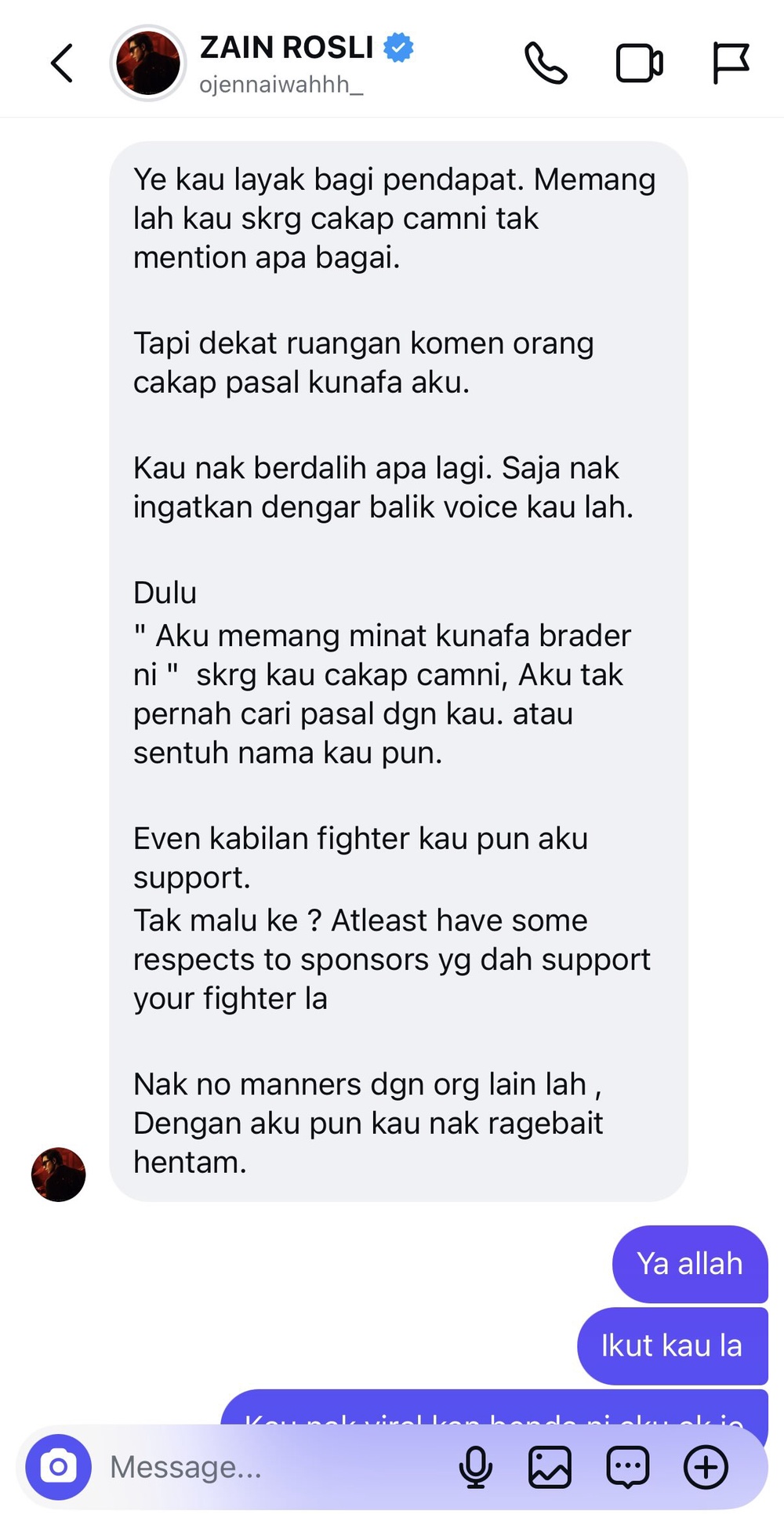 Image from: Kunafa makanan sampah? Ojen dakwa biadab, Johan Ghazali kekal pendirian takkan promosi makanan tak sihat!