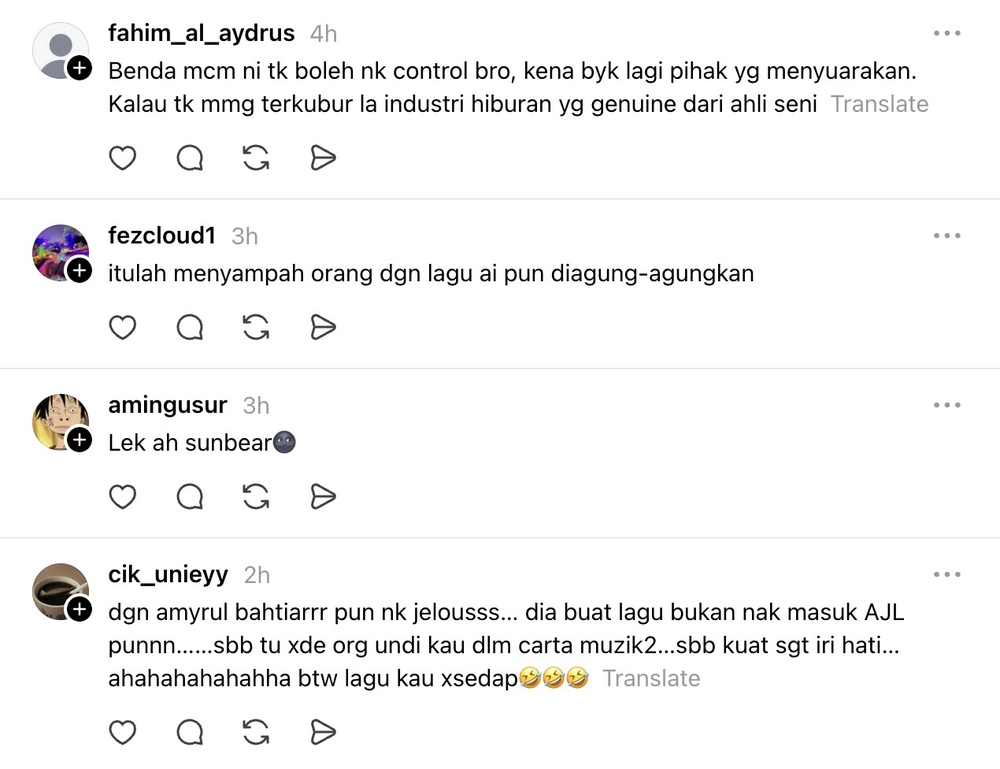 Image from: Zynakal kecewa ramai suka lagu AI, minta hargai usaha pencipta lagu sebenar