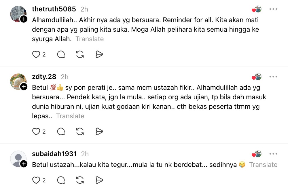 Image from: Ustazah Asma’ Harun kecewa artis veteran kembali aktif dalam dunia hiburan – “Ujian buat mereka”