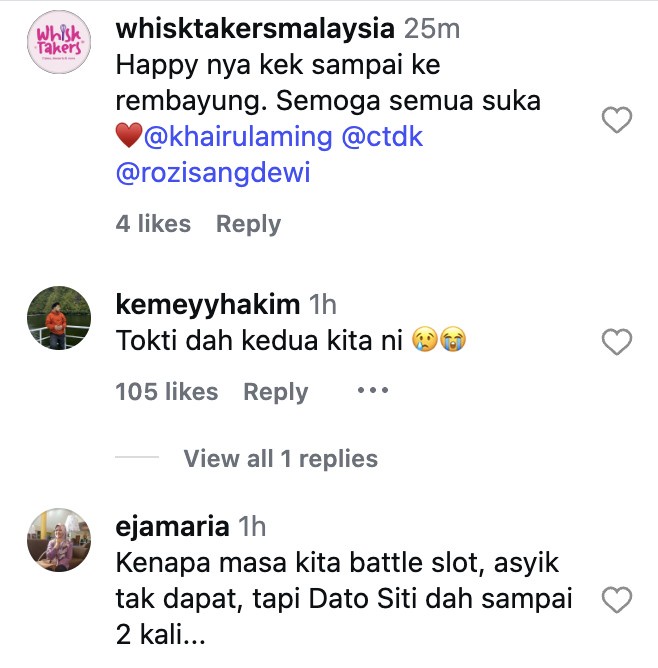 Image from: Sambut ‘birthday’ pengurus, Khairul Aming kongsi momen TokTi datang Rembayung kali kedua