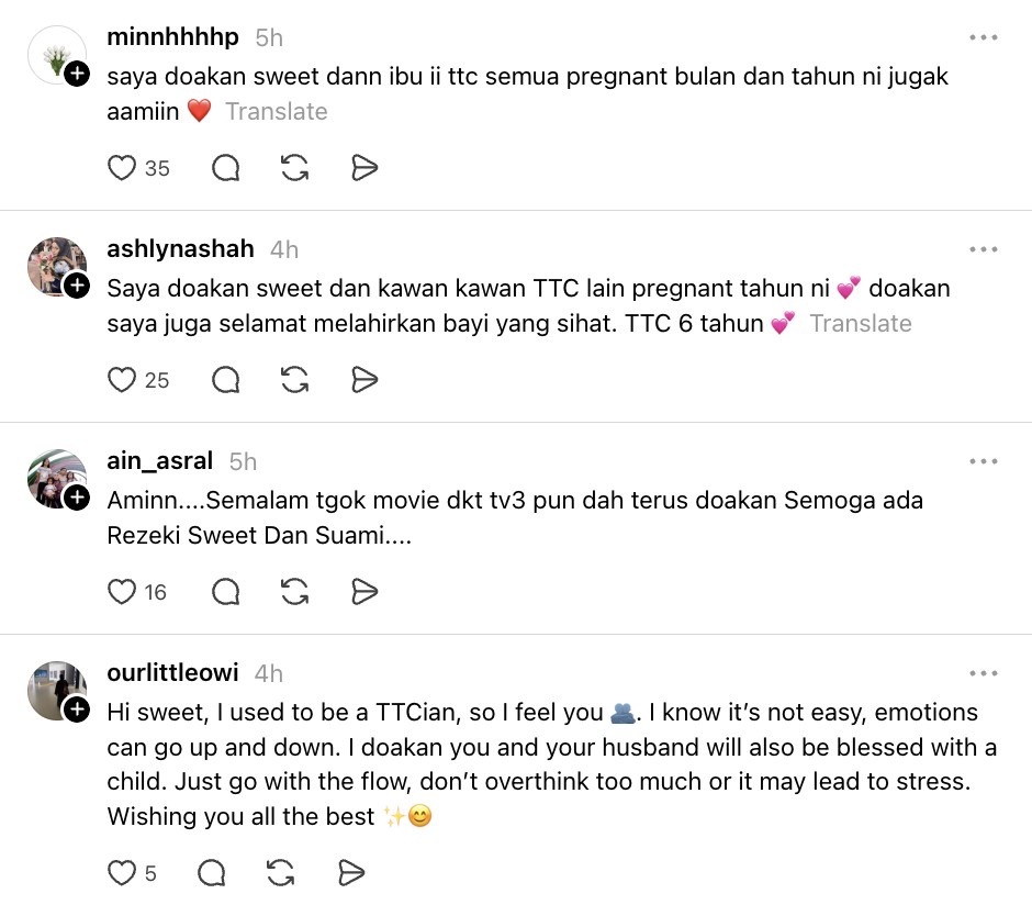 Image from: “Semoga tahun ini saya hamil” -Sweet Qismina teringin timang cahaya mata