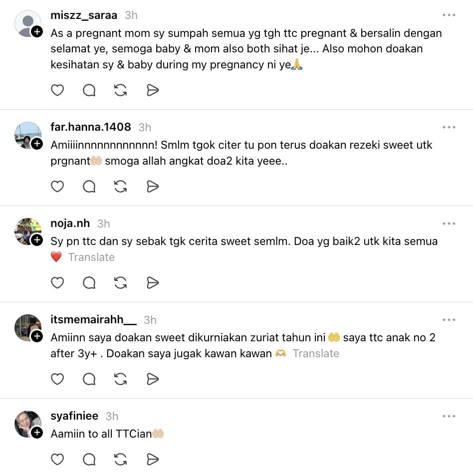 Image from: “Semoga tahun ini saya hamil” -Sweet Qismina teringin timang cahaya mata