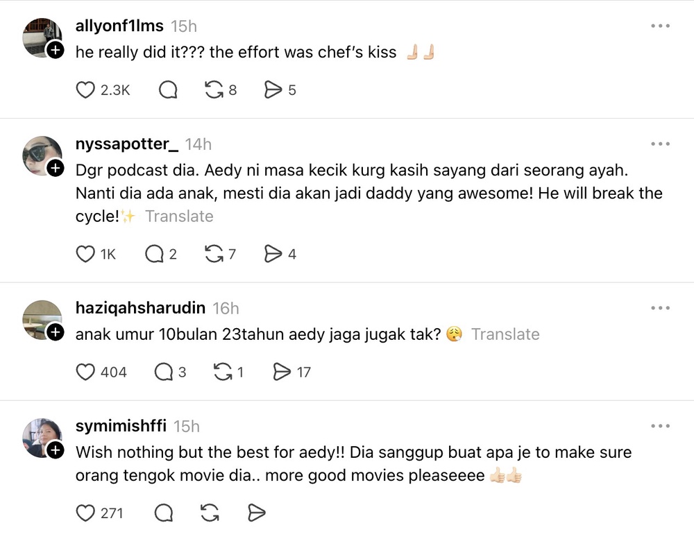 Image from: Netizen tersentuh lihat Aedy Ashraf usap kepala budak – “Dia rindu zaman kecilnya”
