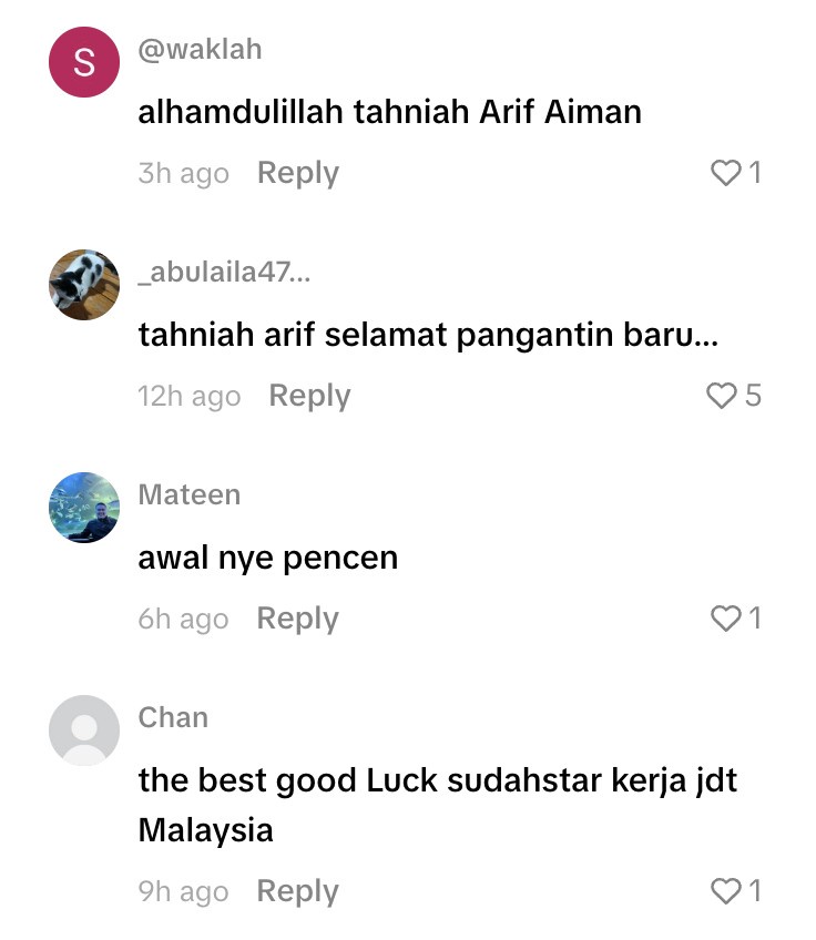 Image from: Kad kahwin tular, Arif Aiman bakal tamatkan zaman bujang esok?