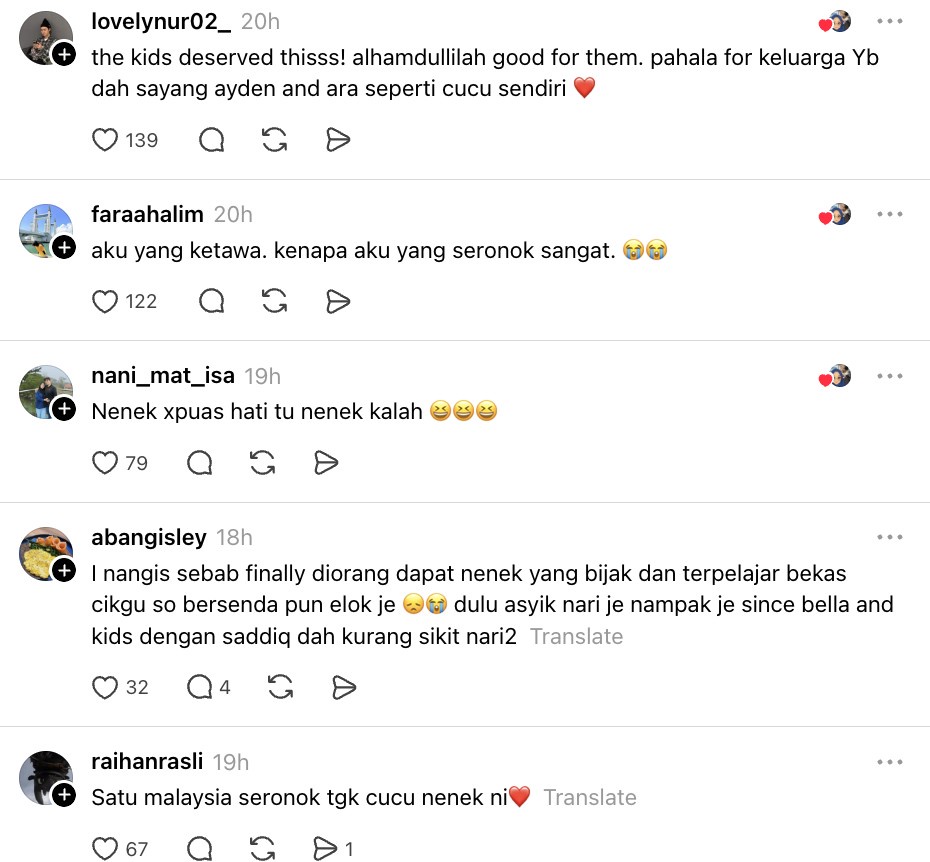 Image from: Tumpang bahagia! Ramai tersenyum lihat keakraban anak Bella Astillah dengan ibu Syed Saddiq