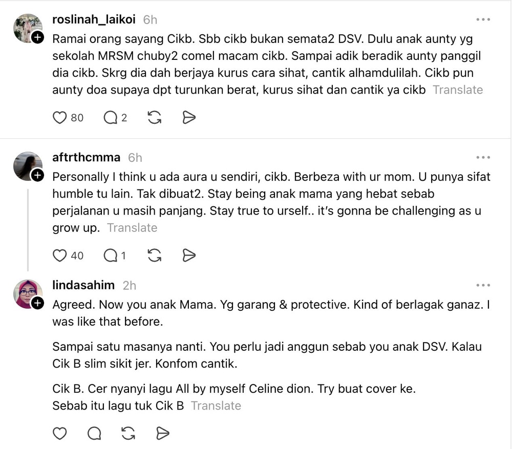 Image from: Dikata untung lahir dalam keluarga berduit, Cik B sekolahkan netizen – “Kenapa, nak tukar mak ke?”