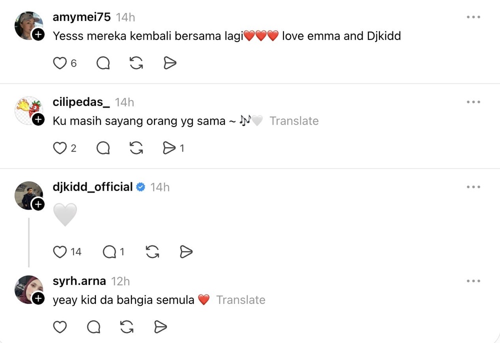 Image from: Tular foto bersama, Emma Maembong dan DJ Kidd kembali bercinta?