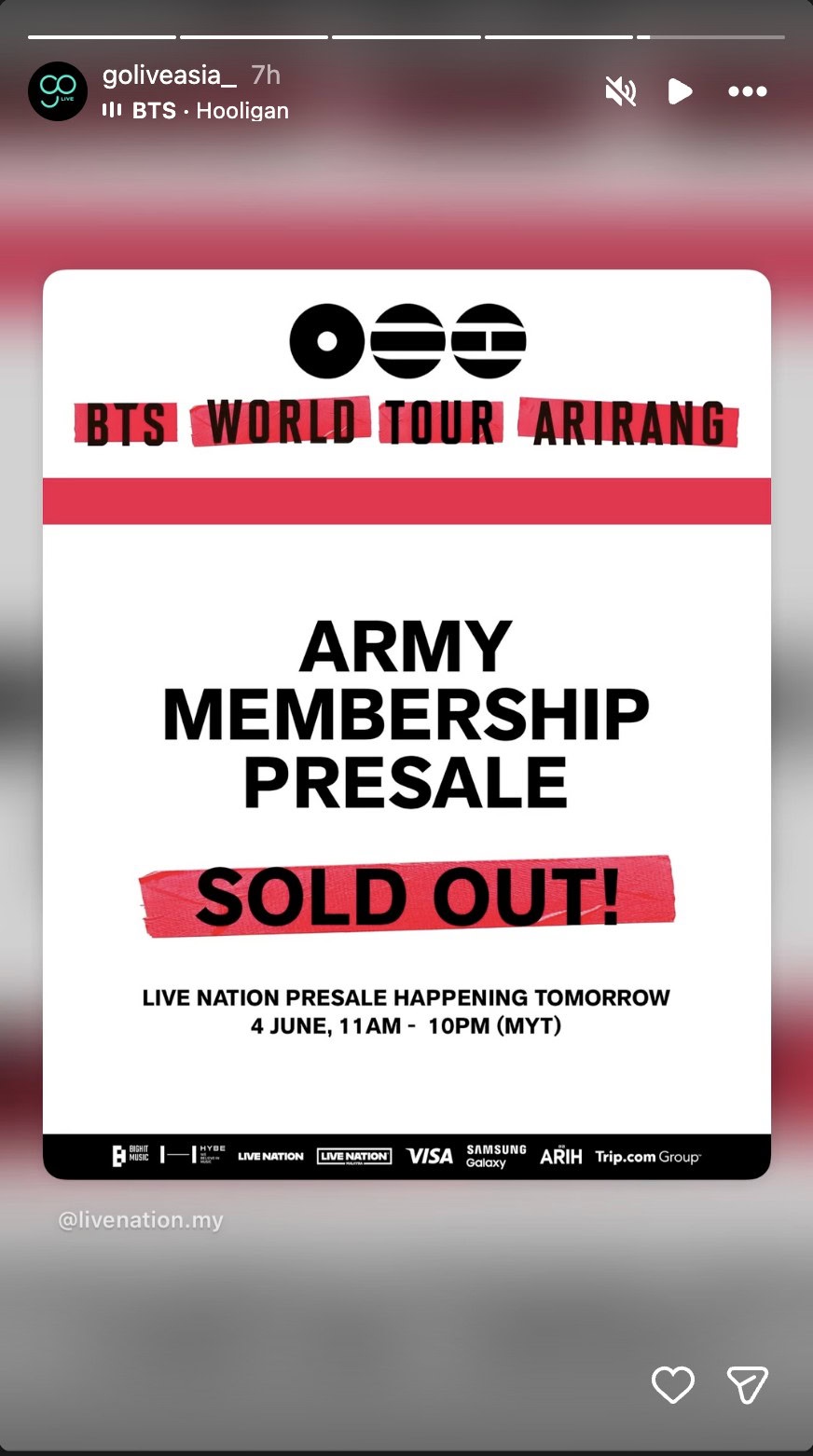 Image from: “Saya berjaya!”- Sherry Ibrahim teruja ‘battle’ tiket konsert BTS, saingan sengit bukan penghalang