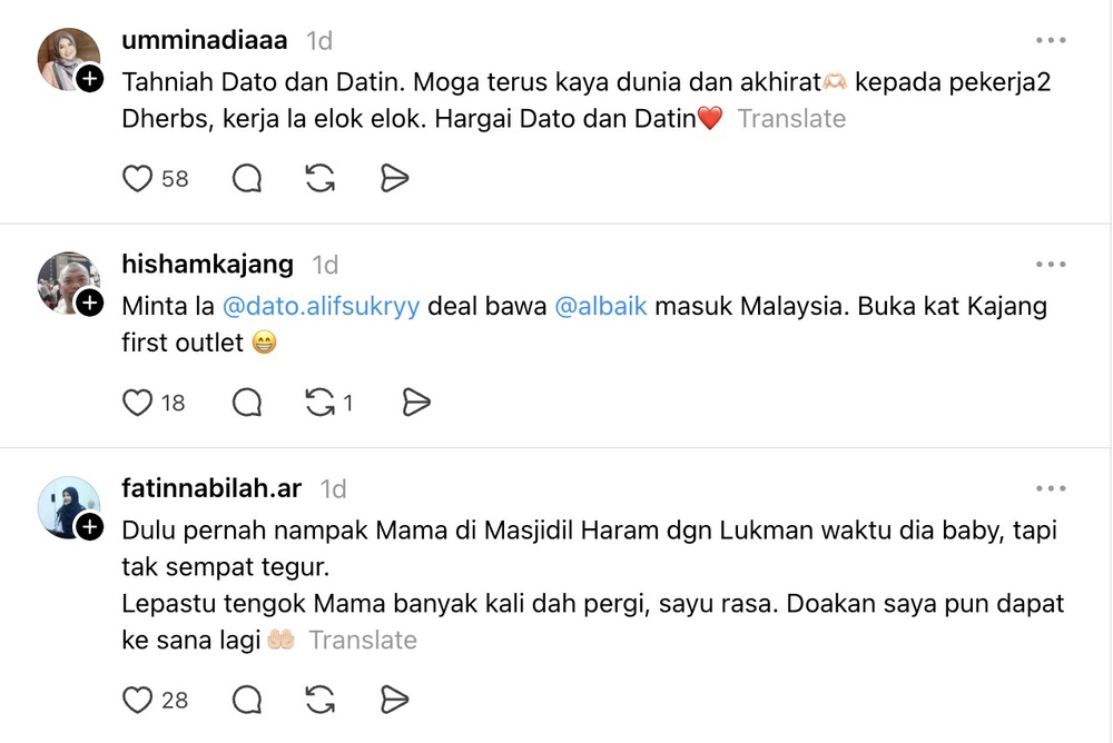 Image from: Aliff Syukri terima pujian, bawa 60 orang staf tunai umrah – “Seronok bos macam ni”