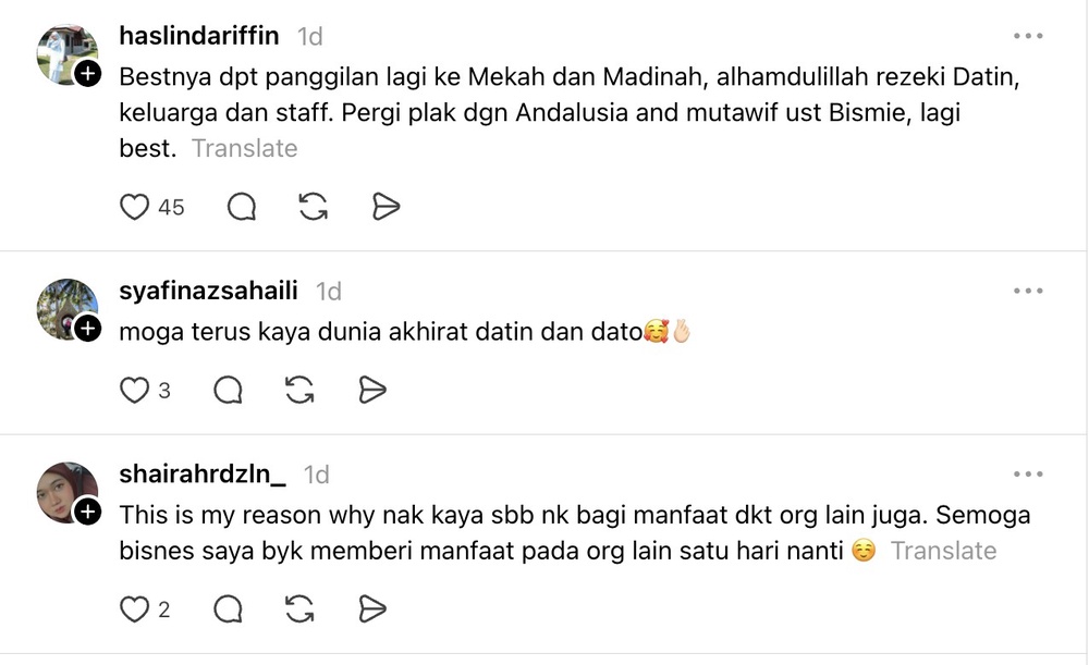 Image from: Aliff Syukri terima pujian, bawa 60 orang staf tunai umrah – “Seronok bos macam ni”