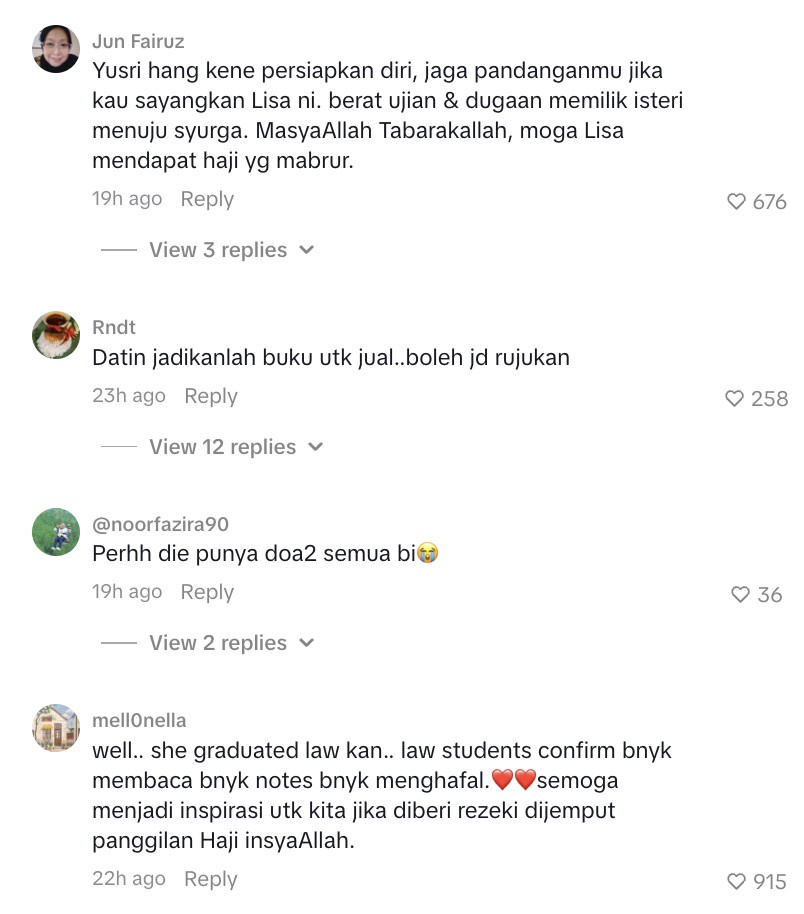 Image from: Ramai kagum nota persediaan haji Lisa Surihani -“Rezeki dia dapat siapkan diri dengan ilmu”