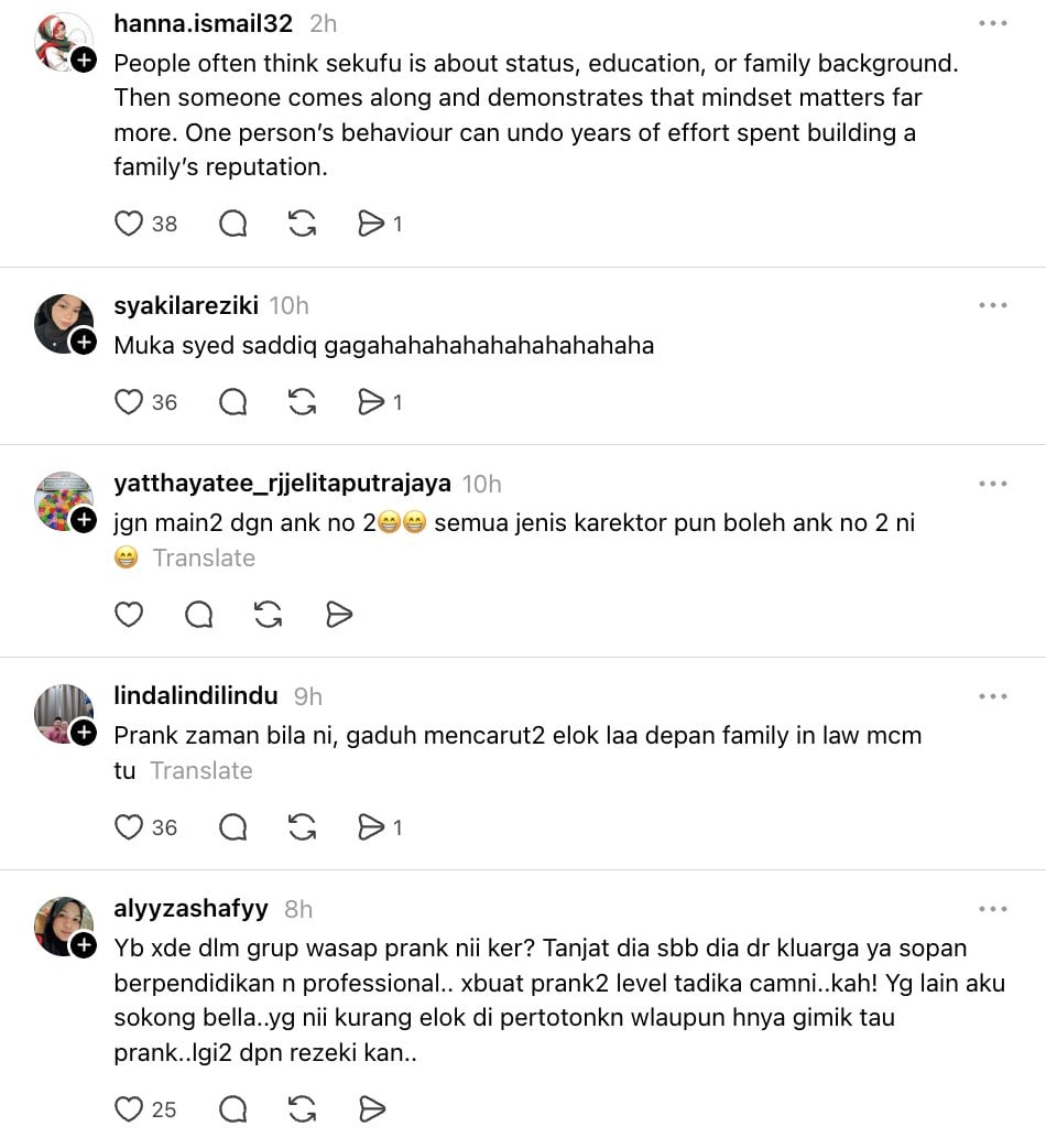 Image from: Ramai tak senang lihat ‘prank’ hari jadi keluarga Bella Astillah -“Ada YB dekat situ”