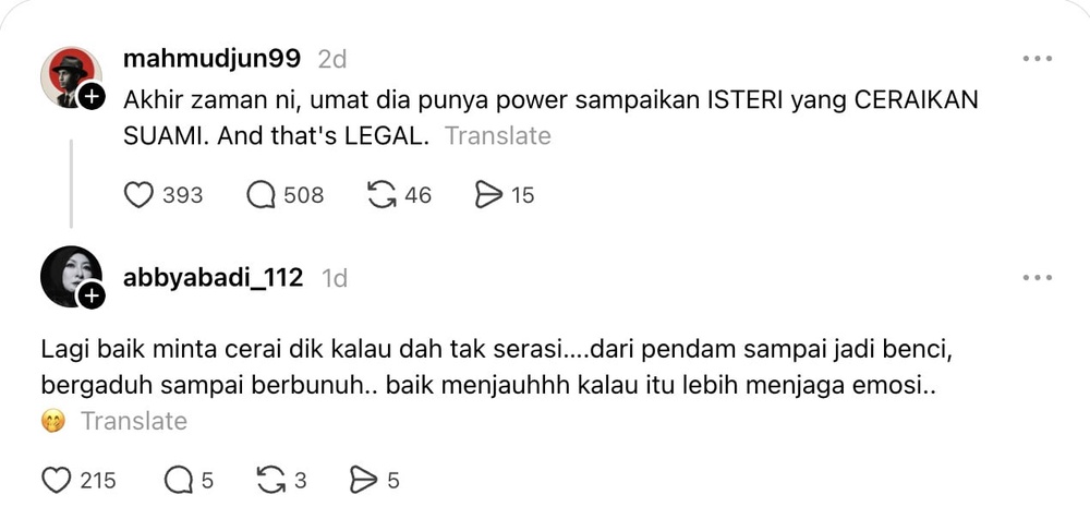 Image from: “Baik minta cerai kalau tak serasi daripada gaduh berbunuh” – Abby Abadi kongsi tips rumah tangga