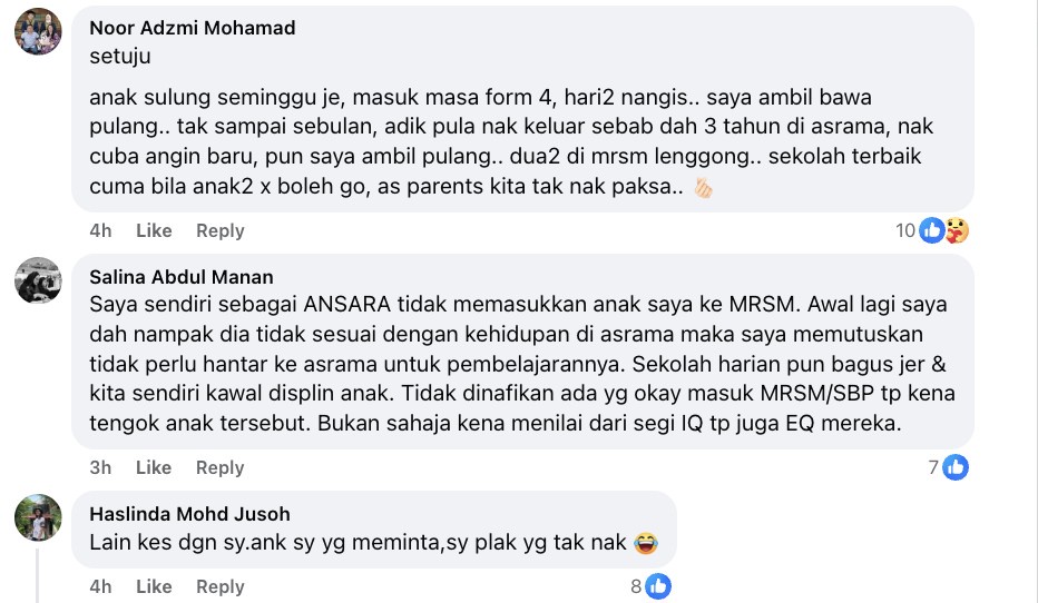 Image from: Anak tak minat? Jangan paksa masuk asrama, MRSM! Boleh jejas emosi – Asyraf Wajdi