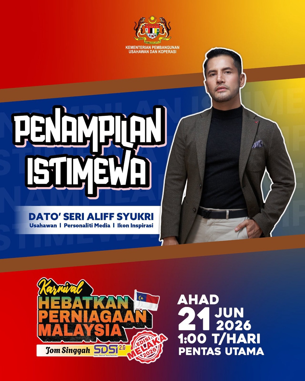 Image from: Diskaun barang dapur hingga 30%, Karnival Hebatkan Perniagaan Malaysia ke Melaka bermula hari ini
