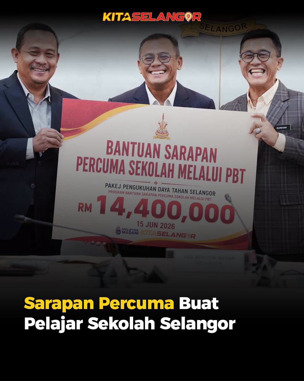 Image from: Ringankan beban keluarga! 120,000 pelajar Selangor nikmati sarapan percuma mulai Ogos – Amirudin