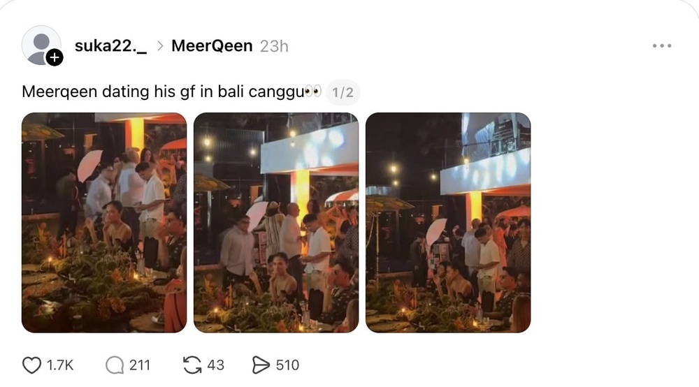 Image from: Kantoi ‘dating’ dengan kekasih di Bali? Meerqeen nafi tuduhan tak berasas – “Bukan nak defensif”