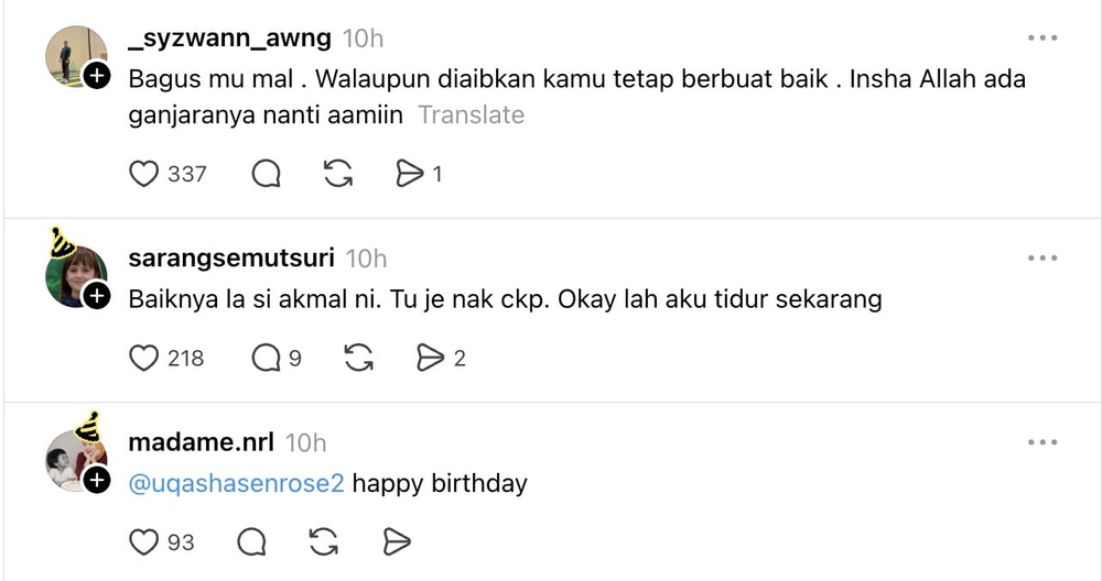 Image from: Kamal Adli dipuji ‘green flag’, titip ucapan hari lahir buat bekas isteri  – “Satu dalam sejuta”