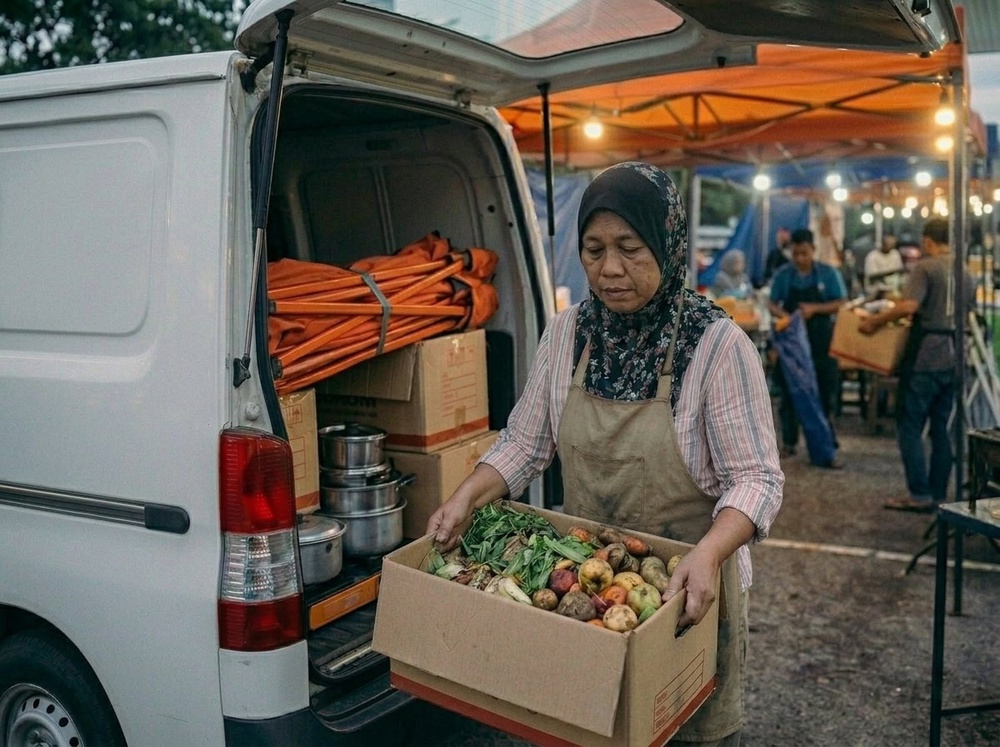 Image from: Dari ambil stok hingga tutup gerai, BUDI MADANI Diesel bantu peniaga terus cari rezeki