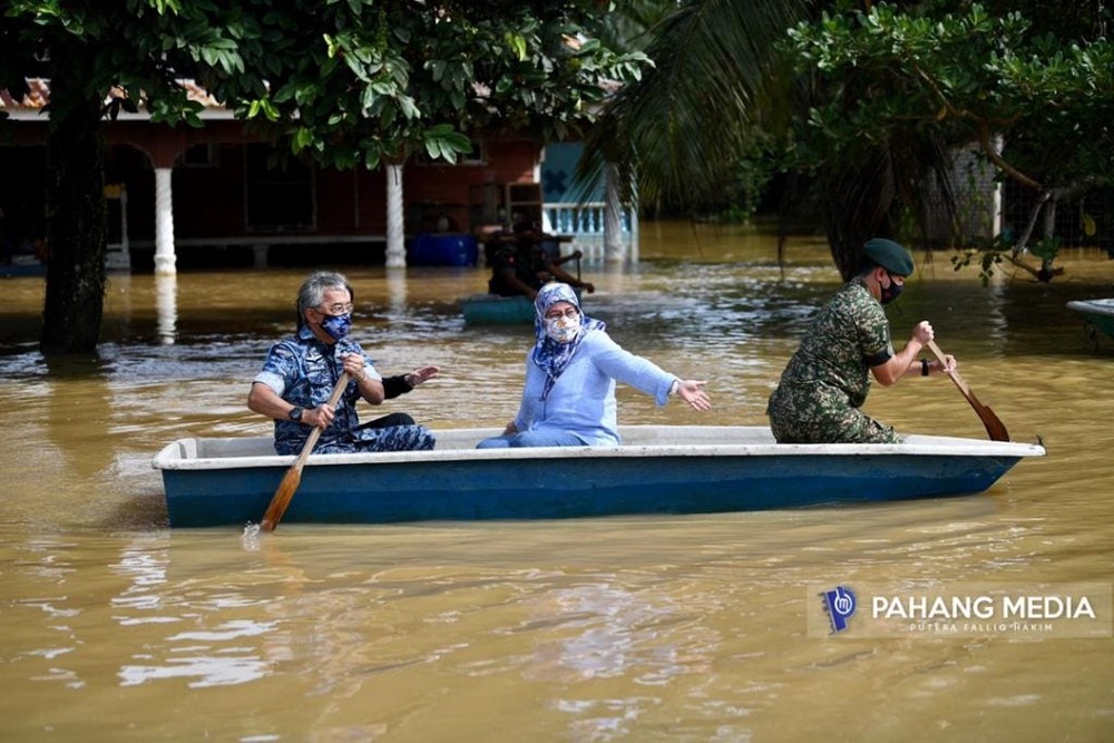 Image from: Dalamkan sungai cetek mampu elak banjir, bina benteng sahaja tidak memadai – Sultan Pahang