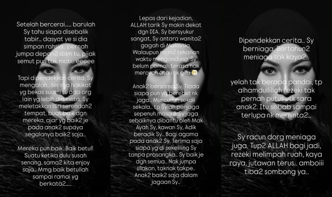Image from: Trauma! Abby Abadi luah perit, pendam luka bertahun-tahun -“Mamamu ini berjuang sendiri…”
