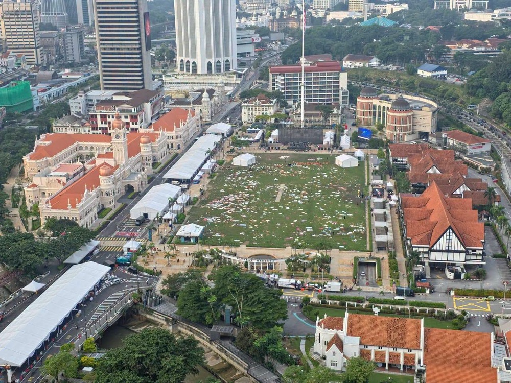 Image from: Jangan ulang insiden Dataran Merdeka! Hannah Yeoh seru pengunjung Hari Kebangsaan jaga kebersihan