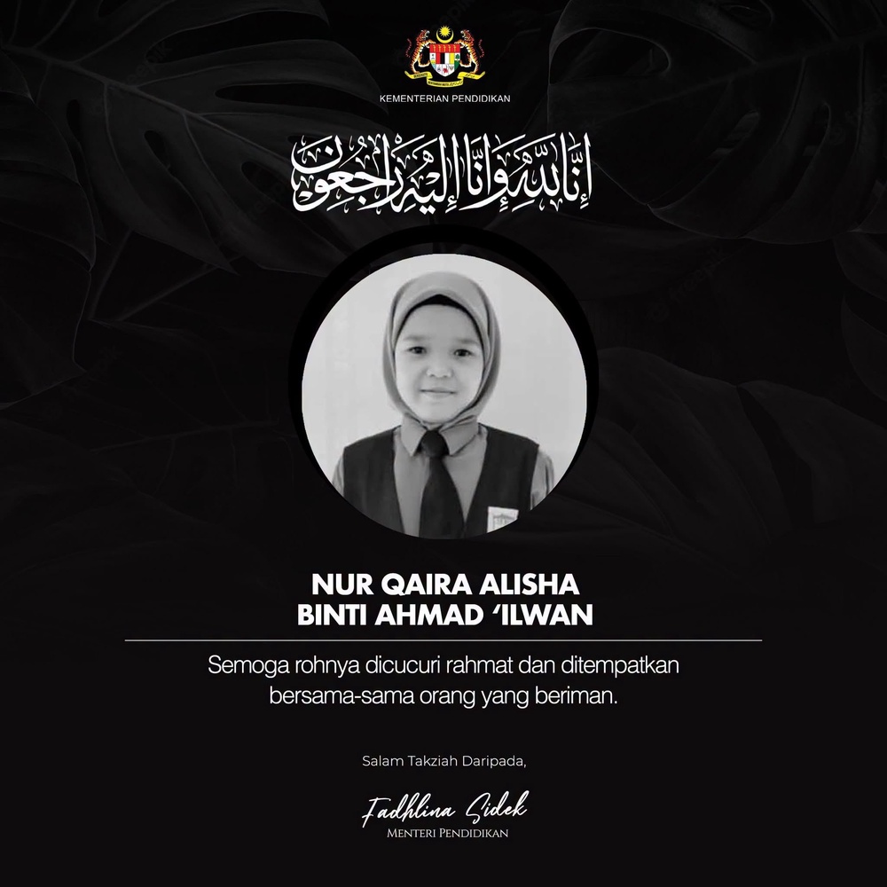 Image from: Kes Nur Qaira: Guru ditukar sekolah sementara tunggu siasatan KPM – JPN Kedah