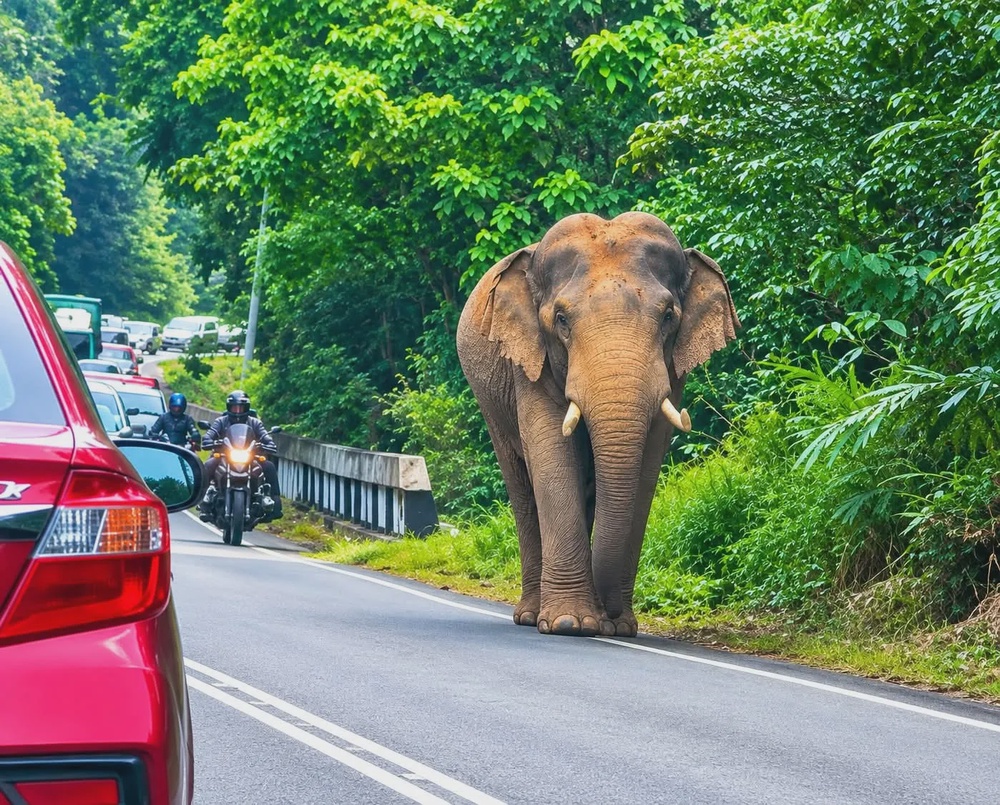 Image from: Tular gajah jantan cedera! PERHILITAN cakna suara rakyat, pantau pergerakan Sulong guna dron
