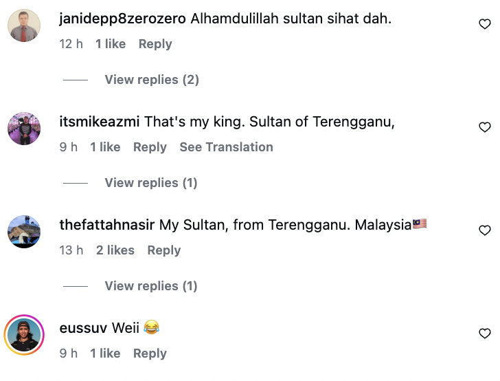 Image from: Momen Sultan Mizan ke Restoran CZN Burak raih perhatian -“Alhamdulillah Tuanku sihat dah…”