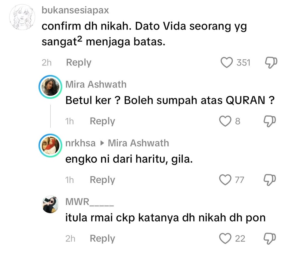 Image from: Fazley Yaakob bantu rawat Vida, netizen tanya status hubungan – “Pasti dah nikah, Datuk sangat jaga batas”