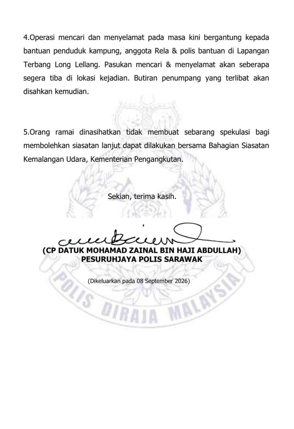 Image from: Nahas helikopter KKM: Cuaca jerebu, SAR ambil masa 10 jam melalui darat