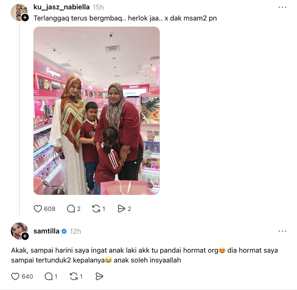 Image from: Muka garang bukan sombong! Syatilla Melvin minta jangan segan, tegur jika terserempak