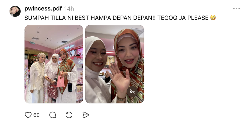 Image from: Muka garang bukan sombong! Syatilla Melvin minta jangan segan, tegur jika terserempak