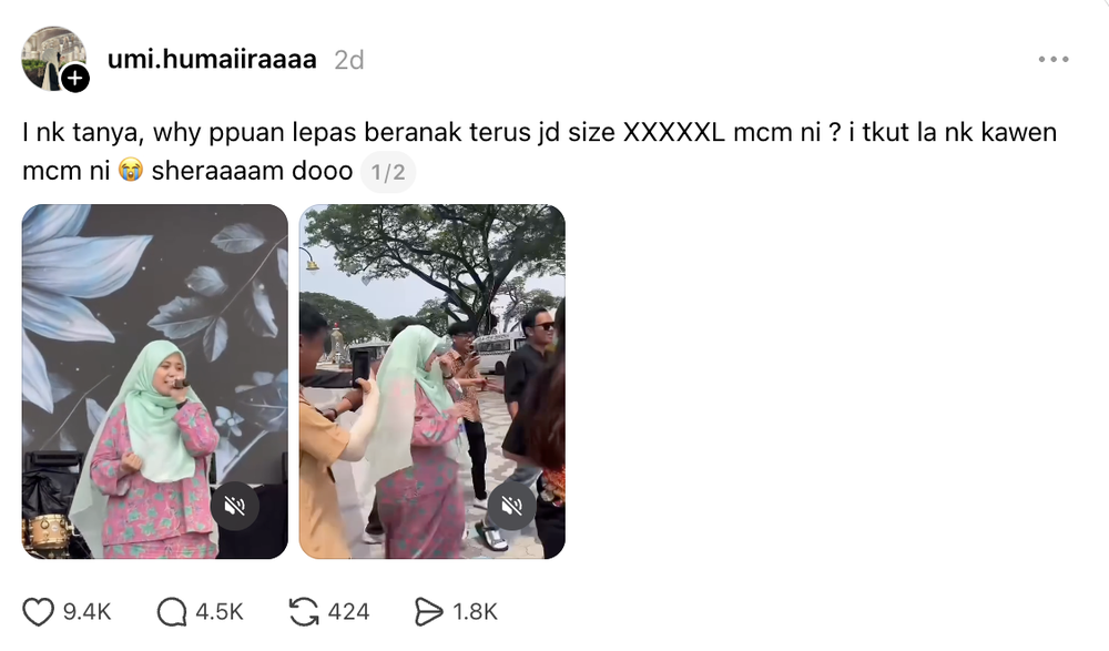 Image from: Fizikal dihina? Najwa Latif tetap hormat pendapat netizen! Tegaskan anak bukan beban tapi anugerah indah
