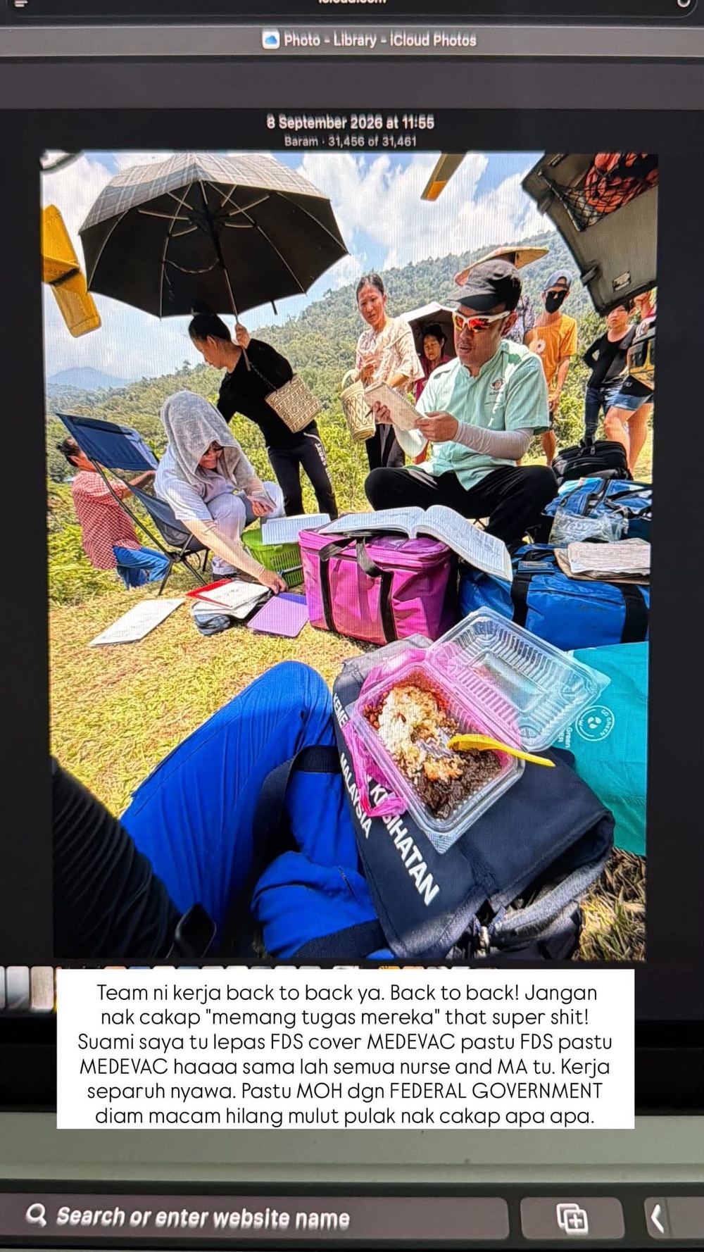 Image from: Tragedi Flying Doctor: Sudah sebulan, waris persoal isu kebajikan -“MOH buat apa?”