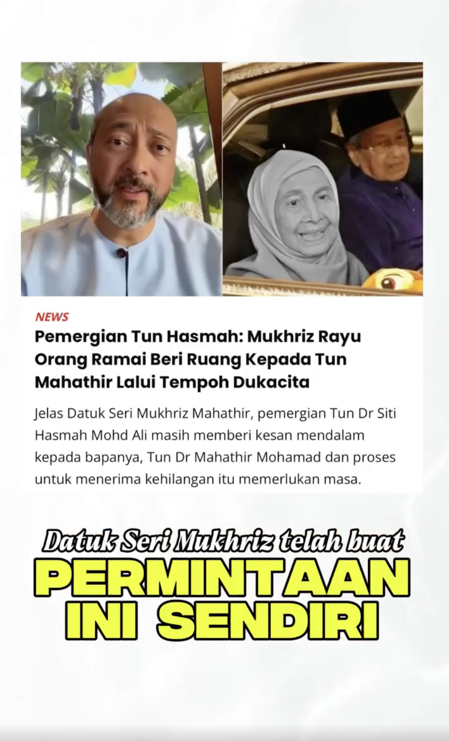 Image from: “Tak semua benda perlu dikejar” – Fahmi minta beri Tun M ruang, jangan hilang sifat kemanusiaan