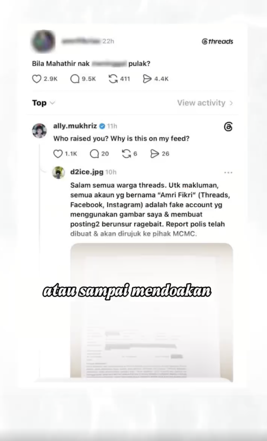 Image from: “Tak semua benda perlu dikejar” – Fahmi minta beri Tun M ruang, jangan hilang sifat kemanusiaan