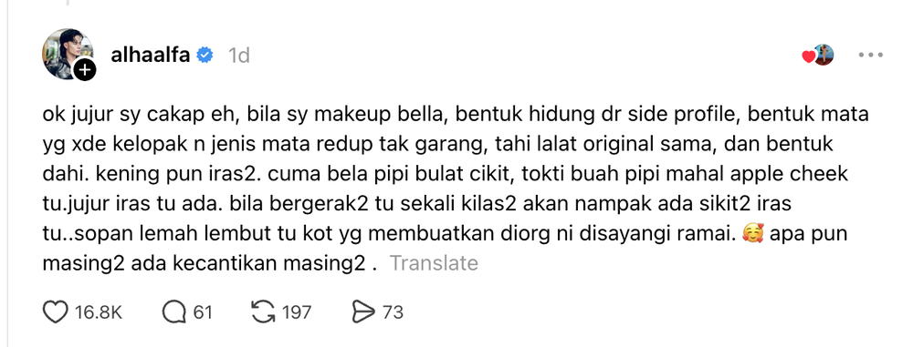 Image from: Alha Alfa ulas wajah Bella Astillah mirip Siti Nurhaliza – “Jujur iras itu ada”