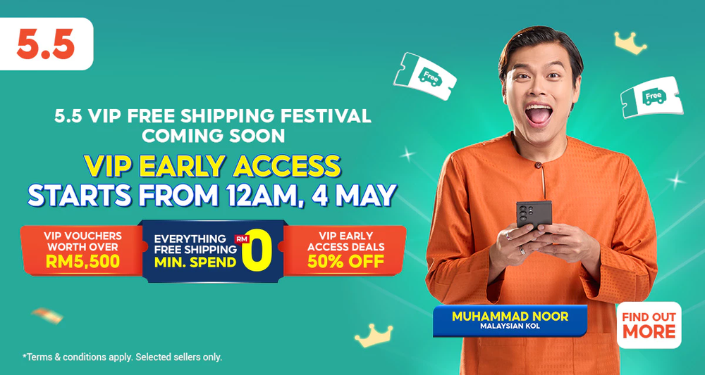Shopee 5.5 VIP Free Shipping Festival