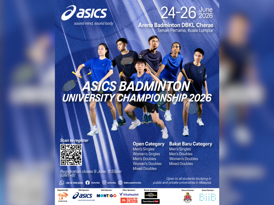 Image from: ASICS Returns with University Badminton Championship 2026