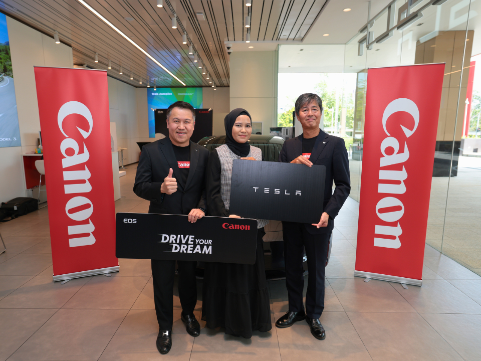 Image from: Canon Rewards Malaysians With Tesla Model 3